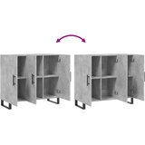  Komoda siva boja betona 90x34x80 cm od konstruiranog drva | shoptok.hr