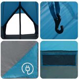  Teepee šotor s streho Modra in siva 600 x 600 x 347 cm, (5000091132) | Shoptok.si