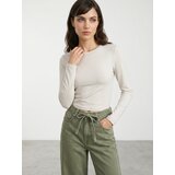 Sinsay Pamučna slim fit majica dugih rukava | shoptok.hr