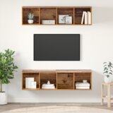 vidaXL Set TV komoda s pohranom 2 pcs Staro drvo 37 x 37 x 142.5 cm u