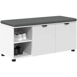  Klupa za hodnik s jastukom s policom Bijeli 100 x 38 x 46 cm | shoptok.hr