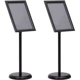 vidaXL A3 Pedestal Poster Stojala 2 kosa Črno aluminijasto stojalo | Shoptok.si