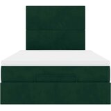  Otomanski krevet s madracima&LED tamnozeleni 120x200cm baršun | shoptok.hr