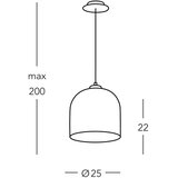  Kolarz A1352.31.W - visilica na lanku NONNA 1xE27/60W/230V hrast/bela | Eponuda.com