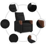  Naslonjač na podizanje od tkanine crni | shoptok.hr