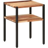  Bočni stolić 35 x 35 x 45 cm od masivnog drva bagrema i željeza | shoptok.hr