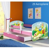  Otroška postelja ACMA z motivom, stranska roza + predal 180x80 cm 29 Letalo | Shoptok.si
