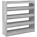 vidaXL Regal za čevlje siva sonoma 80x25x81 cm inženirski les | Shoptok.si
