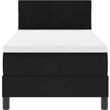 Box Postelja z vzmetnico z vzmetnico Črna 80 x 200 cm blago, (5000125910) | Shoptok.si