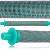 Rosfix Prstni Filter Z Ovratnikom – 50 Mesh, Zelena Metalna Mreža | 100 mm x 10,8 mm, Za Airless Brizgalne Naprave, (5000356545) u