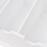 vidaXL Pladenj za Jedilni Pribor MDF Bele Barve Baročni Stil | Shoptok.si