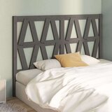  Uzglavlje za krevet sivo 126 x 4 x 100 cm od masivne borovine | shoptok.hr