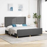  Krevetna konstrukcija Tamno siva 180 x 200 cm tkanina | shoptok.hr