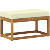  Vanjska klupa s jastukom Prirodna i krem 79 x 43 x 37 cm | Eponuda.ba