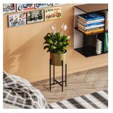 WALLXPERT Dekorativna saksija GED-026-A, 23 cmx48 cm, Crna i zlatna | Eponuda.ba