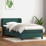 Box spring postelja z vzmetnico temno zelena 80x220 cm žamet, (22011595) | Shoptok.si