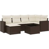 Maison Chic Seti vrtnega pohištva - Vrtna garnitura - Vrtni pohištvo set 7-delna z blazinami rjav poli ratan, (21801527) | Shoptok.si