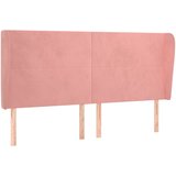  Uzglavlje s ušima ružičasto 203x23x118/128 cm baršunasto | shoptok.hr