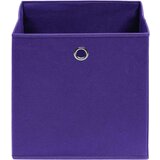 vidaXL Škatle 4 kosi netkano blago 28x28x28 cm vijolične | Shoptok.si