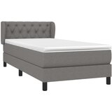  Okvir kreveta s oprugama i madrac tamnosivi 80x200cm od tkanine | shoptok.hr