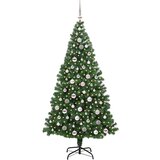 vidaXL Umestno božično drevo Zelena 210 cm PVC, jeklo in plastika | Shoptok.si