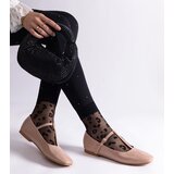 Gemre Beige Patent Ballet Flats with Strap Marseille | Shoptok.si