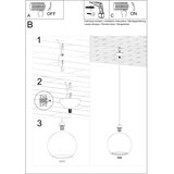  Sollux SL.0248 - Luster na sajli BALL 1xE27/15W/230V prečnik 30 cm proziran/sjajni hrom | Eponuda.com