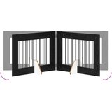  Vrata za pse z stojali 6 pcs Črni hrast 80 x 60 cm, (5000232674) | Shoptok.si