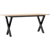  Stolić za kavu X-oblika 110x40x45cm borovina i čelik | Eponuda.com