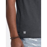 Ombre Men's t-shirt with raw finish - dark grey | ePonuda.com