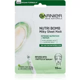 Garnier Skin Naturals Nutri Bomb Almond Milk + Hyaluronic Acid vlažilna maska za obraz 1 ks za ženske
