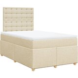 vidaXL Krevet s oprugama i madracem krem 120 x 200 cm od tkanine | shoptok.hr