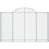  Lučne gabionske košare 5 kom 200x30x120/140cm pocinčano željezo | shoptok.hr