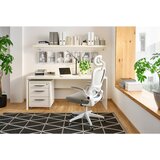 XORA pisalna miza leseni material bela, visoki sijaj | Shoptok.si