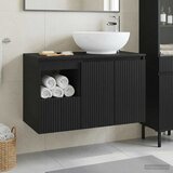  Set namještaja za kupaonicu 2 kom. Crna Konstruirano drvo 49,5 x 44,5 x 80 cm | Shoptok.si