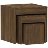  Komplet mizic 3-delni rjavi hrast konstruiran les, (20714319) | Shoptok.si