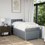 vidaXL Okvir kreveta s oprugama i madrac svjetlosivi 80x200cm tkanina | shoptok.hr