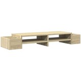 vidaXL Stojalo za zaslon s predelki sonoma hrast 100x27x15 cm inž. les | Shoptok.si
