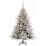  Umjetno božićno drvce s kuglicom 120 cm 150 LED lampica - Zelena i bijela 120 cm s LED-ima i ružičastim lopticama | shoptok.hr