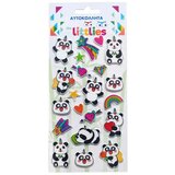 Luna The Littlies: Panda medvedki 3D puhasti nalepke, komplet 10x22 cm | Shoptok.si