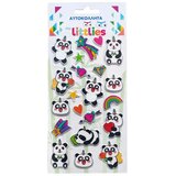 Luna The Littlies: Panda medvjedi 3D pufasti naljepnica set 10x22cm veličine | shoptok.hr