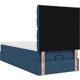 vidaXL Otomanski okvir kreveta s madraca plavi 90x200cm od tkanine | shoptok.hr