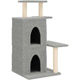  Mačje drevo s praskalniki iz sisala svetlo sivo 97 cm | Shoptok.si