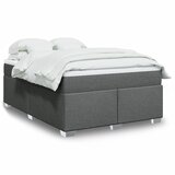 vidaXL Box spring posteljni z vzmetnico temno siv 140x190 cm blago | Shoptok.si