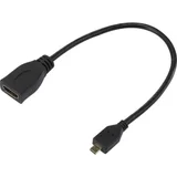 SpeaKa Professional hdmi adapter [1x hdmi utikač d micro 1x hdmi utikač ženski] 0.20 m, crna, pozlaćeni utični kontakti