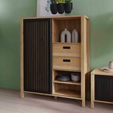 Premium Living Visoka Komoda Jytana, Barva Hrasta, Črna | Shoptok.si