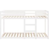  Krevet na kat bijeli 75 x 190 cm od masivne borovine | shoptok.hr