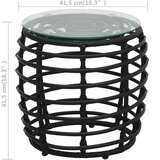  3-dijelni bistro set od poliratana crni | Eponuda.com