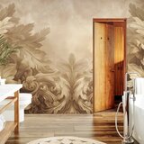  Foto tapeta - Carved Baroque Ornaments: Rich Composition in Sepia Colors 100x70 Vodootporna | shoptok.hr