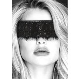 Ouch! Lace Mask With Elastic Straps Black Cene